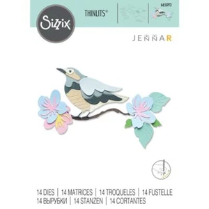 Herramienta troquelada de metal universal Sizzix Thinlits Spring Bird 665093 corte relieve - Imagen 1 de 1