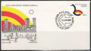 Australia Scott 711 FDC - Western Australia, 50th Anniv. - Picture 1 of 1