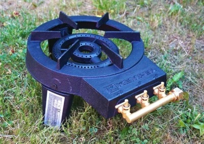 8,6 kW WOK Hockerkocher 3 Stufen GASbrenner Gaskocher DIN Anschluß L 1/4" KEMPER - Bild 1 von 4