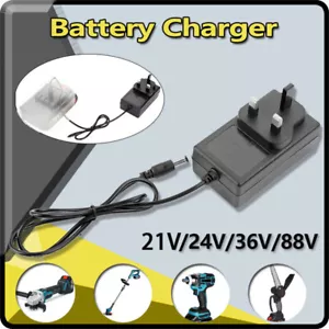 Chainsaw Charger UK/EU Plug Power Cable For Cordless Drill Electric Saw Battery - Picture 1 of 12