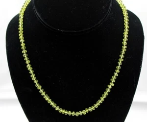 14K grüne Jade Halskette - durchscheinende Jade Perlen - 18 Zoll - Bild 1 von 8