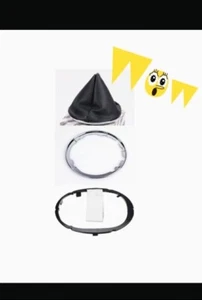 FIAT 500 CUFFIA+GHIERA CROMATA LEVA CAMBIO COLORE NERO DAL 2007 50293173 - Foto 1 di 1