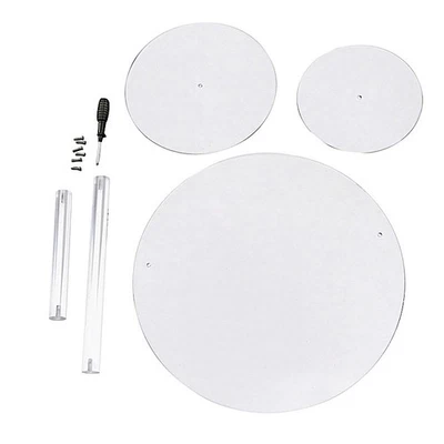 Clear 23" Spiral 3 Tier Round Plastic Cupcake Holder Dessert Display Stand Party - Image 1 of 4