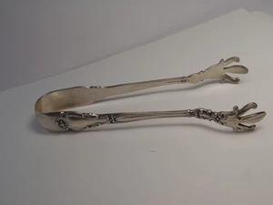 Pinzas de azúcar antiguas de plata de ley Gorham Chantilly 20,6 gramos 4 1/8" de largo - Imagen 1 de 12