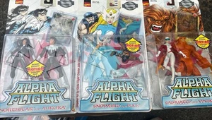 ALPHA FLIGHT Marvel Toybiz figure set Northstar Sasquatch Lot Snowbird NEW Puck - Picture 1 of 4
