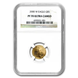 2000-W 1/10 oz Proof American Gold Eagle PF-70 NGC - Picture 1 of 3
