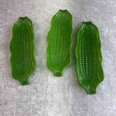 Набор из 3 новинок зеленая кукуруза на початке тарелки вечеринки сервировки - Изображение 1 из 4