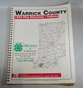Warrick County Plat Verzeichnis Indiana IN Boonville Highways Straßen Straßenkarte Anzeigen - Bild 1 von 17