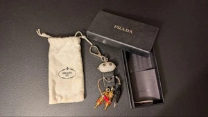 Prada Keychain Key Ring Charm Robot Black Gold Red with Box, Pouch, Manual - Picture 1 of 8