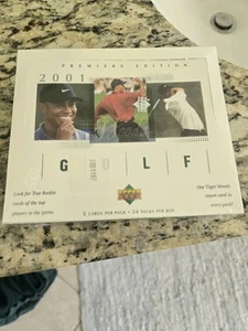 2001 Upper Deck Premiere Edition Golf Box Factory Sealed TIGER WOODS ROOKIE Many - Picture 1 of 2