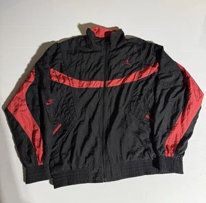 Vintage Nike Air Jordan Flight Club Jacket Jumpman Original Black Red XL 80s 90s - Picture 1 of 9