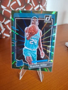 BRANDON MILLER 2023-24 Panini Donruss - Rated Rookie Holo Green Laser #226 (RC) - Picture 1 of 2