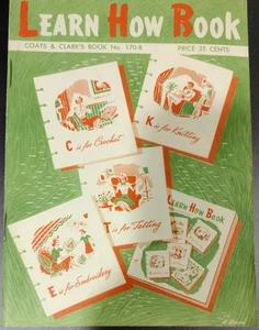 Abrigos de libro Learn How y Clark No. 170-B Tejer Crochet De Colección 1959 - Imagen 1 de 3