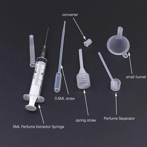 12pcs/Set Perfume Dispenser Refill Diffuser Syringe Straw Dropper Funnel Tools - Picture 1 of 12