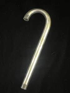 Adorno de bastón de caramelo de vidrio vintage amarillo y plata sin plata Navidad años 30-50 - Imagen 1 de 7