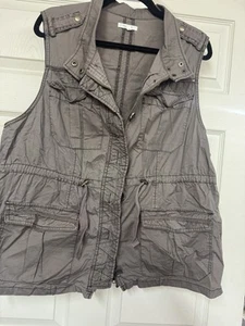 Maurices Dark Gray Full Zip Utility Vest Plus Size 2 - Picture 1 of 8
