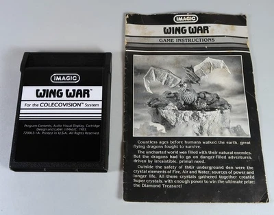 Colecovision: WING WAR Cartridge & Manual - NEW LABEL - Tested & WORKS -read- - Image 1 of 4
