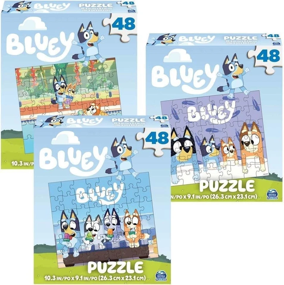Juego de rompecabezas Bluey Premier 48 piezas para niños - Paquete de fiesta con 3 paquetes Foto 1 de 1