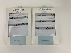 2 Calvin Klein 365 Boys Briefs White Size 12-14 3 in each 6 Total - Picture 1 of 3