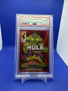 Hulk 2024 Marvel Masterpieces '92 Platinum /292 Red Prism PSA 10 Variant Covers - Picture 1 of 2