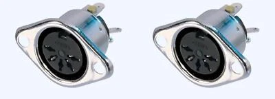 REAN NYS325 5 PINES MIDI/DIN Panel Hembra Mnt Conector Niquelado (PAQUETE DE 2) Foto 1 de 2