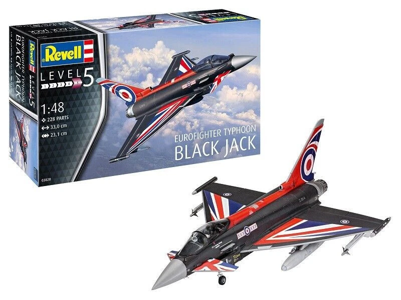 EUROFIGHTER TYPHOON BLACK JACK KIT 1 48 Revell Kit Aerei Modellino Nuovo