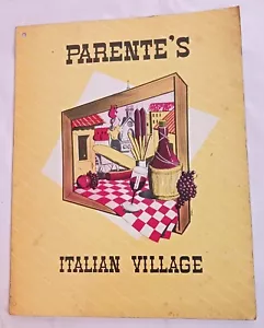 St Louis MO Parentes Italian Village Vintage Menü Spaghetti Fleischbällchen 1,25 - Bild 1 von 6