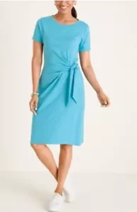 Chico's Blue Spring Summer Casual T Shirt Dress Bring UR Sneakers Size 2 - Picture 1 of 4
