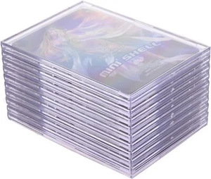 Trading Card Sleeves Hard Plastic Clear Case Holder 10 Baseball Cards Topload + - Picture 1 of 3