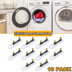 3392519 Dryer Thermal Fuse for Kenmore and Whirlpool Dryers (10 PACK) - Picture 1 of 14