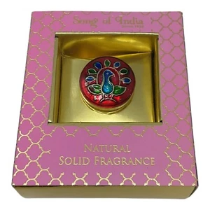 Natural Honey Suckle Solid Perfume Fragrance in Peacock Box 4g Made in India - Picture 1 of 1