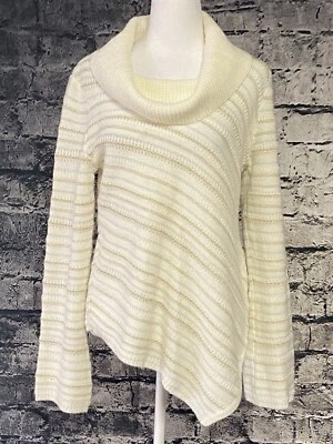 Suéter para mujer White House Black Market mediano beige informal suave de gran tamaño Foto 1 de 4