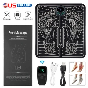 19 Level EMS Electric Foot Massager Pad Blood Circulation Muscle Relax w/Remote~ - Picture 1 of 16