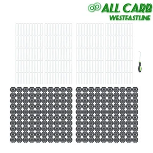 6" 11Gau Landscape Staples Garden Stakes Galvanized Sod Staples W/Gasket 200Pcs - Picture 1 of 13