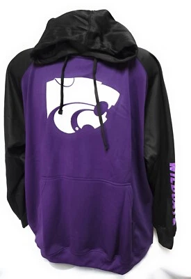 Mens Profile Varsity NCAA K-State Wildcats Purple Black B&T Pullover Hoodie - Image 1 of 4