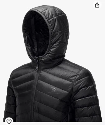 Camel Crown Mens Packable Light Weight Down Hooded Jacket Silver Lining, Size: M - Image 1 of 4