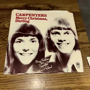 Carpenters Merry Christmas Darling /Mr Guder 7" Picture Sleeve A&M records 1236 - Picture 1 of 4