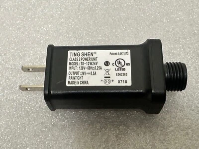 Новый блок питания Ting Shen TS-12W24V 24 В 0,5 А класс 2 ограничитель 2 контакта гнездо светодиод - Изображение 1 из 4