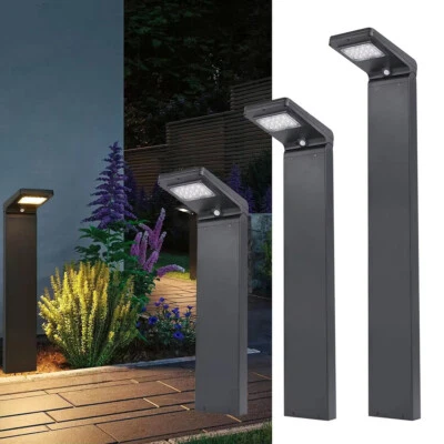 Solar Landscape Bollard Lawn Lamps Motion Sensor Aluminum Solar LED Garden Light - Image 1 of 4
