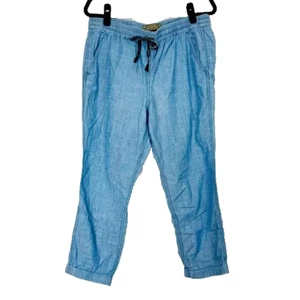 J Crew Point Sur Pants Size 12 Chambray Seaside Joggers Ankle - Picture 1 of 10