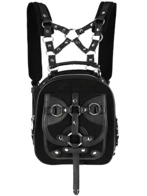 Restyle Bellatrix Harness O-Ringe Gothic Punk Alternative Hexe Mini Rucksack - Bild 1 von 4