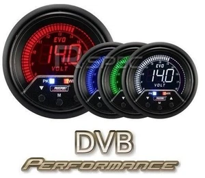 Prosport Evo 60mm LCD DC Voltage Gauge 4 colour with peak and warning - Picture 1 of 1