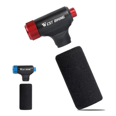 WEST BIKING Bicycle Tire Tube Bike Pump Fast Air CO2 Inflator Ball Pump Blue - Image 1 of 4
