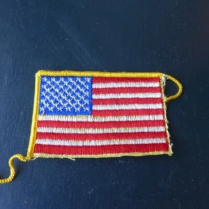 American Flag Patch 3 1/2" x 2 1/4" Yellow, Red, White & Blue Military Seconds - Picture 1 of 3