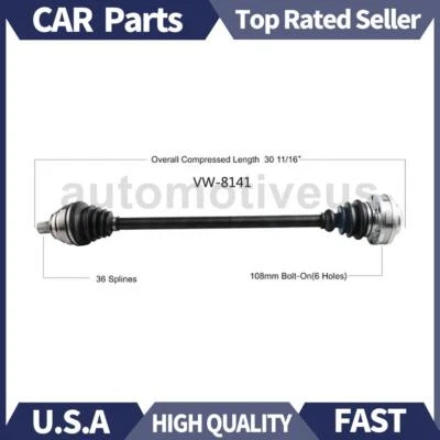 Front Right CV Axle Shaft CV Joint TrakMotive For Volkswagen CC 2011 2012 2013 - Image 1 of 2