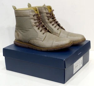COLE HAAN Mens 9.5 CGRANDSPRINT CT Lace-Up Casual Boots WALNUT LEATHER & Canvas - Picture 1 of 9