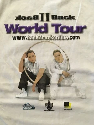BACK II BACK Rare DOUBLE SIDED PROMO TOUR T SHIRT for 2002 CD NEVER WORN w/TAGS - Image 1 of 4
