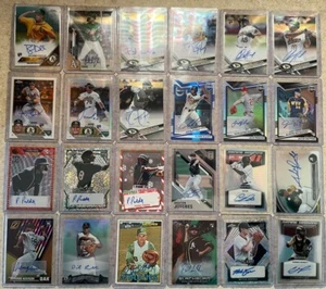 Oakland Athletics A's 24 card Autograph lot Topps Chrome RC Elite Bowman Auto - Picture 1 of 5