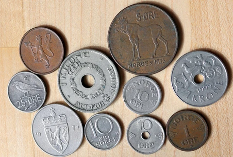 Norway - Lot of 10 Different Coins Cover