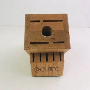 Cutco Knife Block Essentials + 5 Block 10 Slot Honey Oak Finish Made USA  - Picture 1 of 10